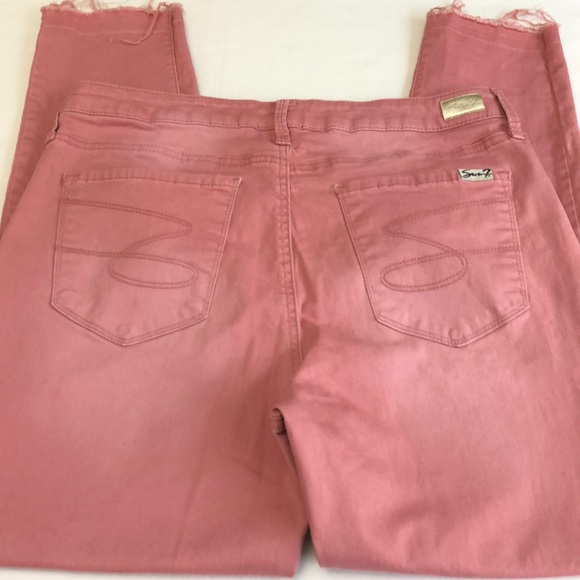 SEVEN 7 l Sz 14 l Raw Hem Ankle Jeans - Picture 6 of 9
